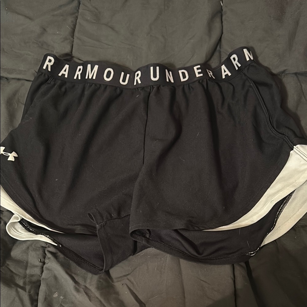 Under Armour Women's Black and White Shorts